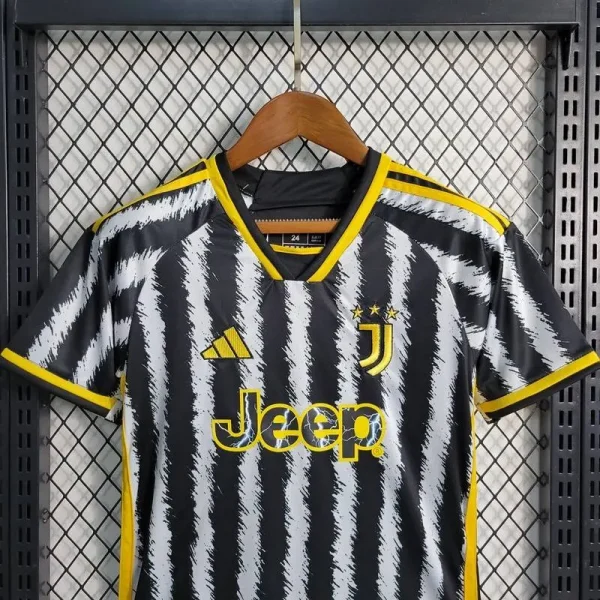 Juventus 2023/24 Home Kids Jersey And Shorts Kit