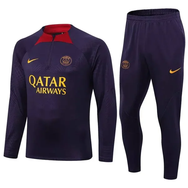 Paris Saint-Germain 2023-24 Half-Zip Tracksuit Purple