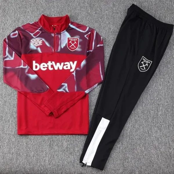 West Ham United 2022-23 Half-zip Tracksuit Red