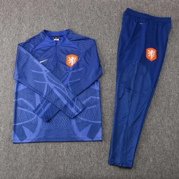 Netherlands 2022-23 Half-Zip Tracksuit Blue