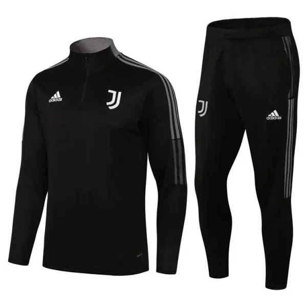 Juventus 2021-22 Half-Zip Tracksuit Black