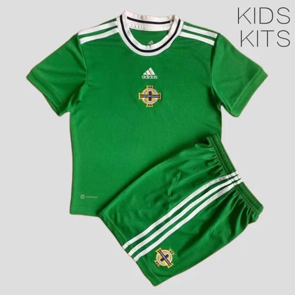 Northern Ireland 2022 Home Kids Jersey And Shorts Kit