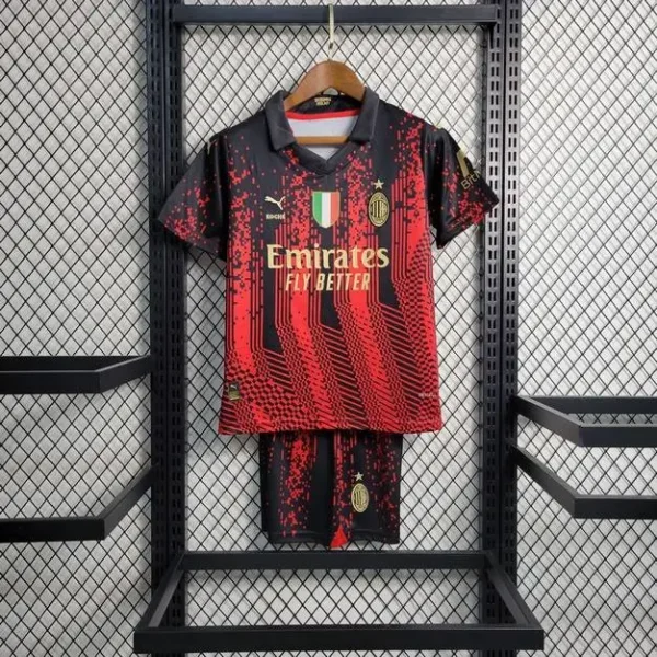 AC Milan 2022/23 Fourth Kids Jersey And Shorts Kit