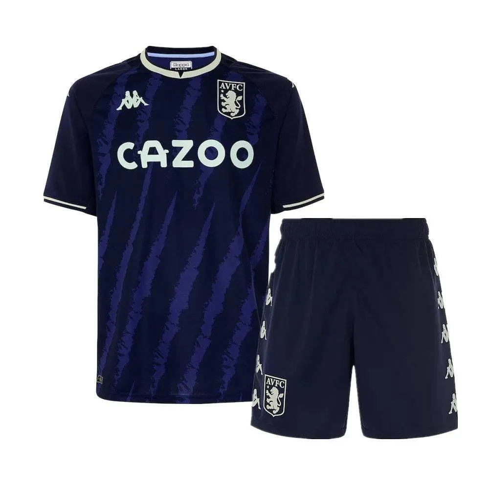 Aston Villa 2021/22 Third Kids Jersey And Shorts Kit