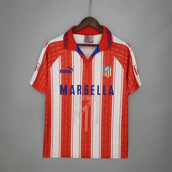 Atletico Madrid 1995/96 Home Retro Jersey