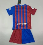 Barcelona 2021/22 Home Kids Jersey And Shorts Kit