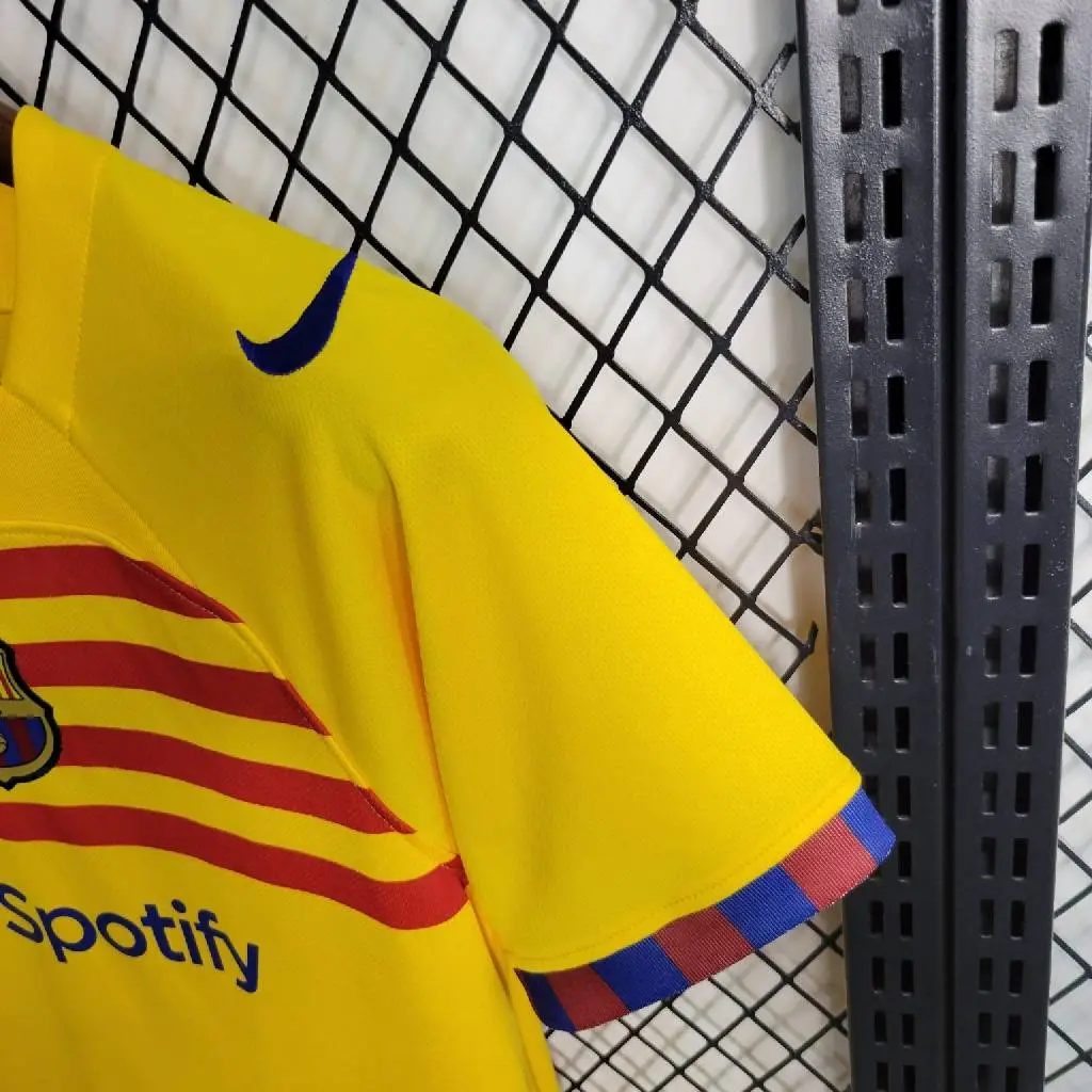 Barcelona 2022/23 4th Away Kids Jersey And Shorts Kit