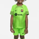 Barcelona 2022/23 Goalkeeper Kids Jersey And Shorts Kit