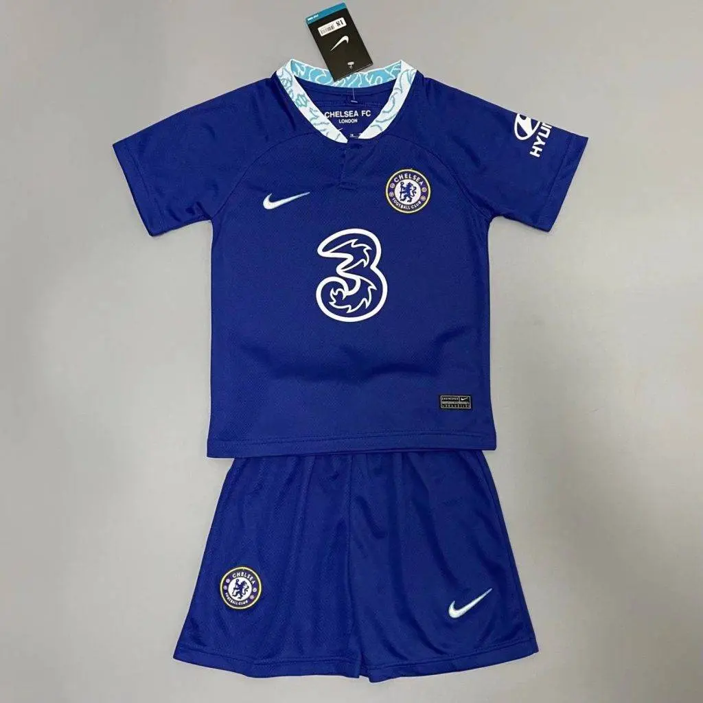 Chelsea 2022/23 Home Kids Jersey And Shorts Kit