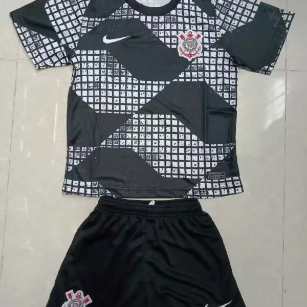 Corinthians 2021 Fourth Kids Jersey And Shorts Kit