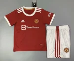 Manchester United 2021/22 Home Kids Jersey And Shorts Kit