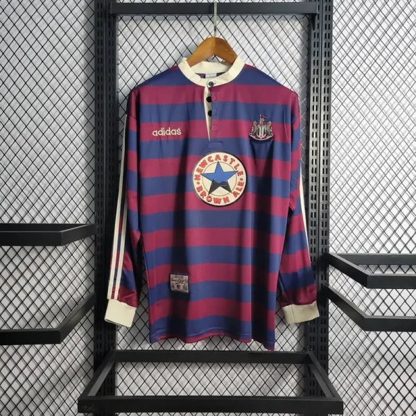 Newcastle United 1995/96 Away Long Sleeves Retro Jersey