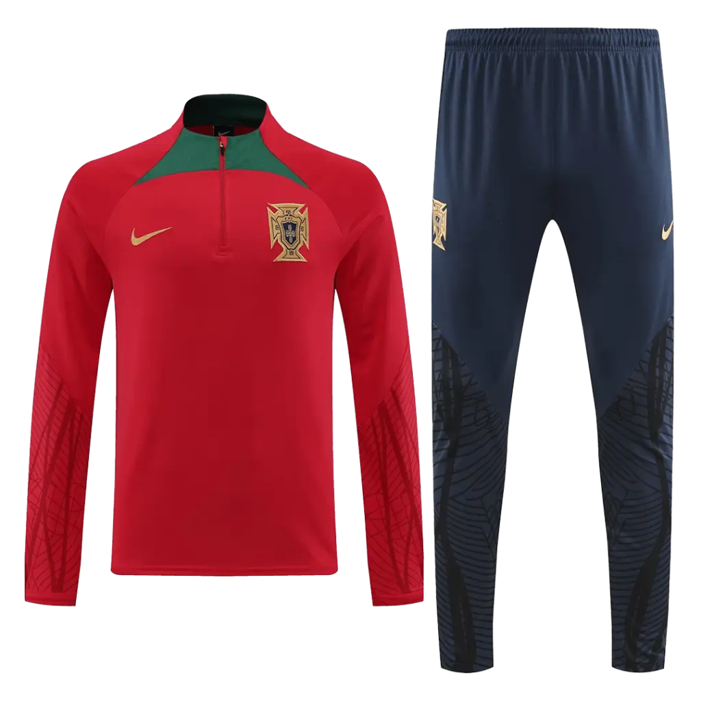 Portugal 2022-23 Half-zip Tracksuit Red