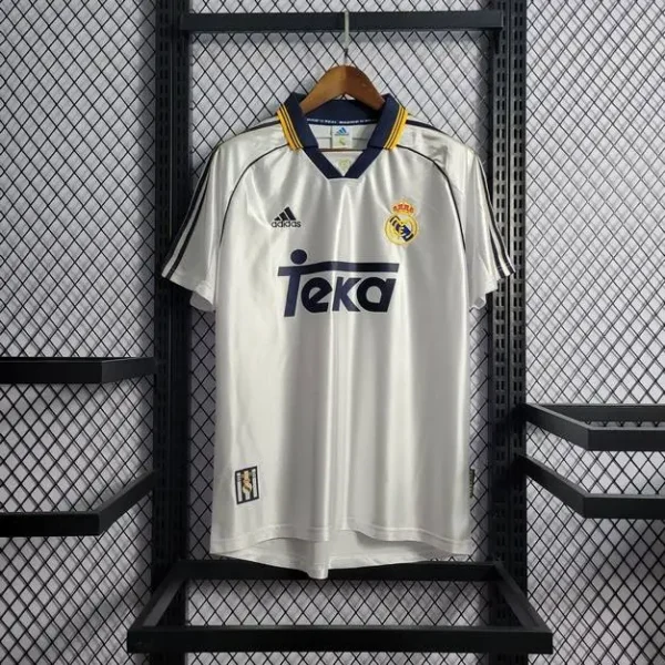 Real Madrid 1998/00 Home Long Sleeves Retro Jersey