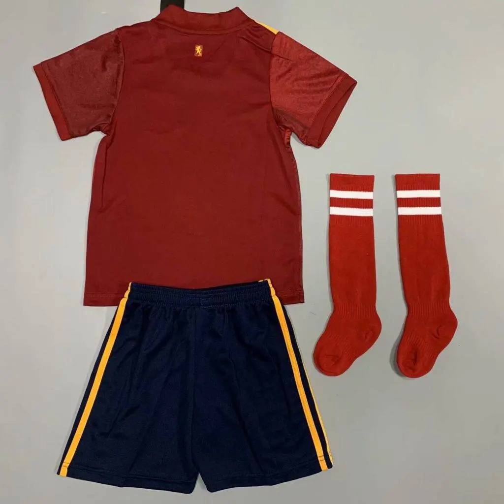 Spain 2020 Home Kids Jersey And Shorts Kit