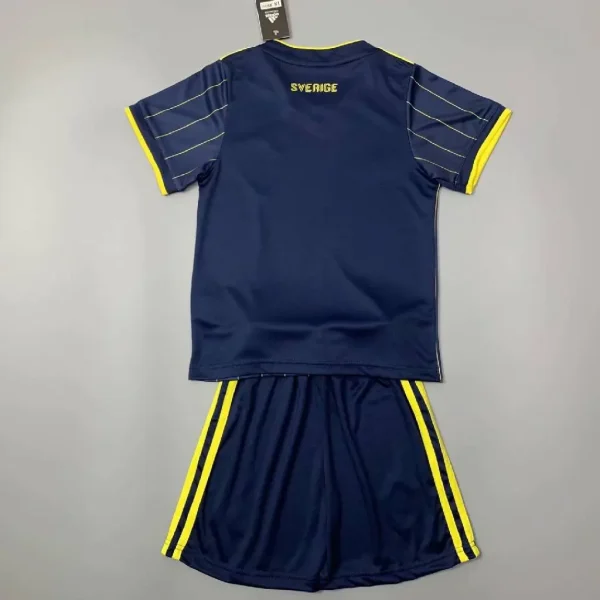 Sweden 2021 Away Kids Jersey And Shorts Kit