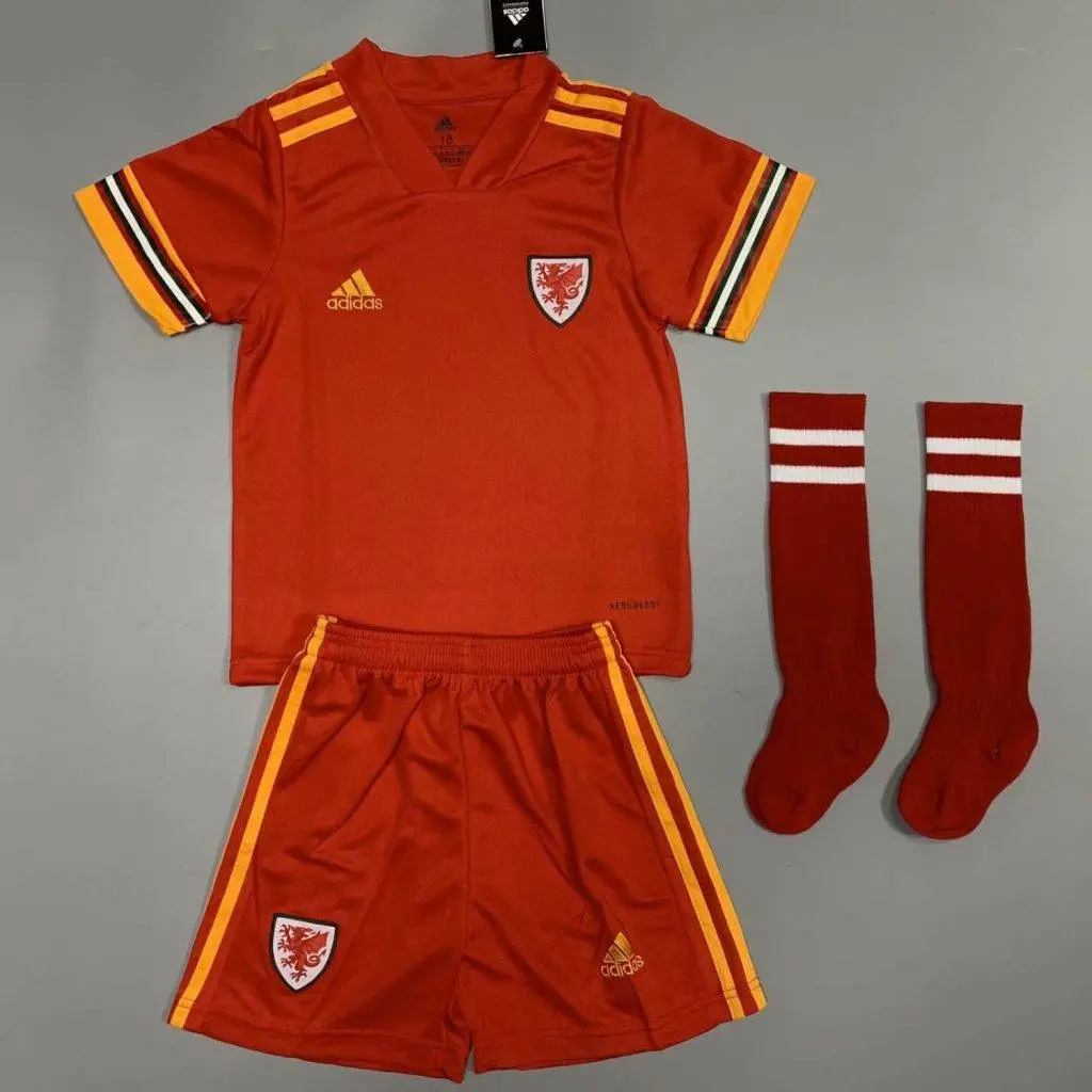 Wales 2020 Home Kids Jersey And Shorts Kit