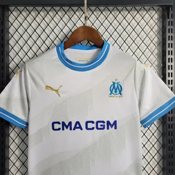 Olympique Marseille 2023/24 Home Kids Jersey And Shorts Kit