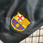 Barcelona 2023/24 Black Goalkeeper Kids Jersey And Shorts Kit