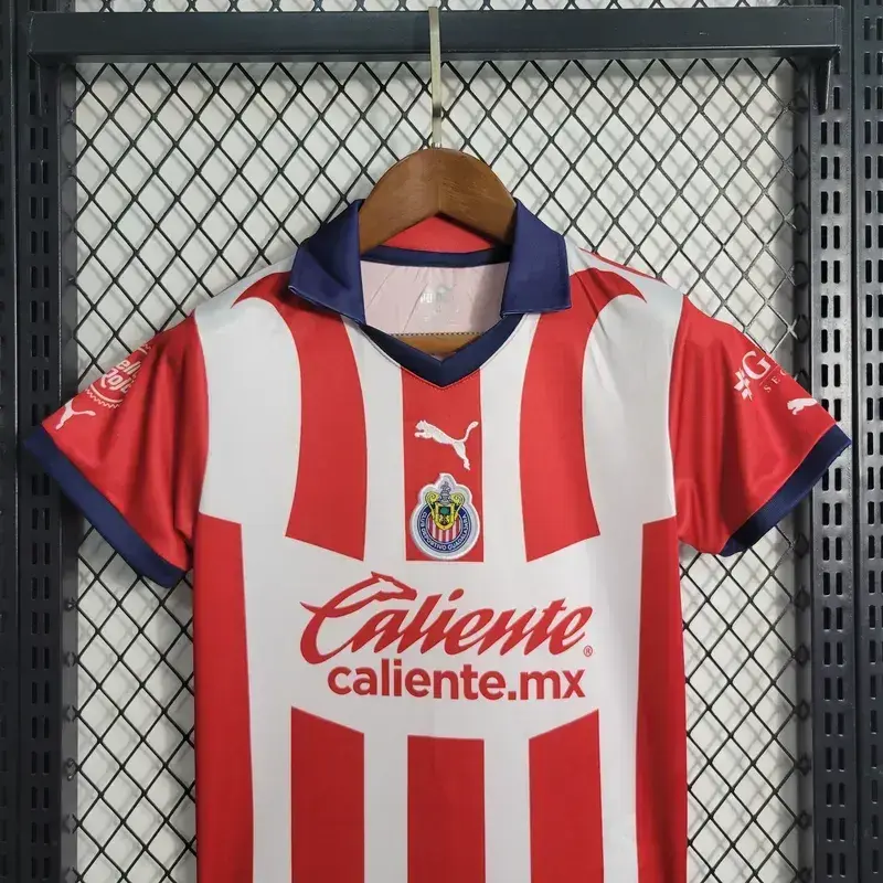 Chivas 2023/24 Home Kids Jersey And Shorts Kit