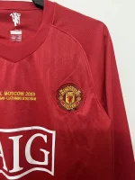 Manchester United 2008 Home Long Sleeves Retro Jersey